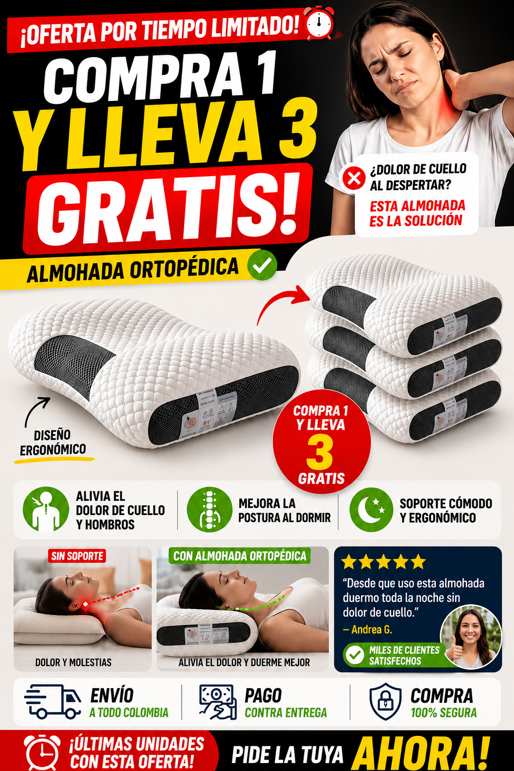 TeechConfort™ | ¡Últimas unidades! 4 almohadas por el precio de 1